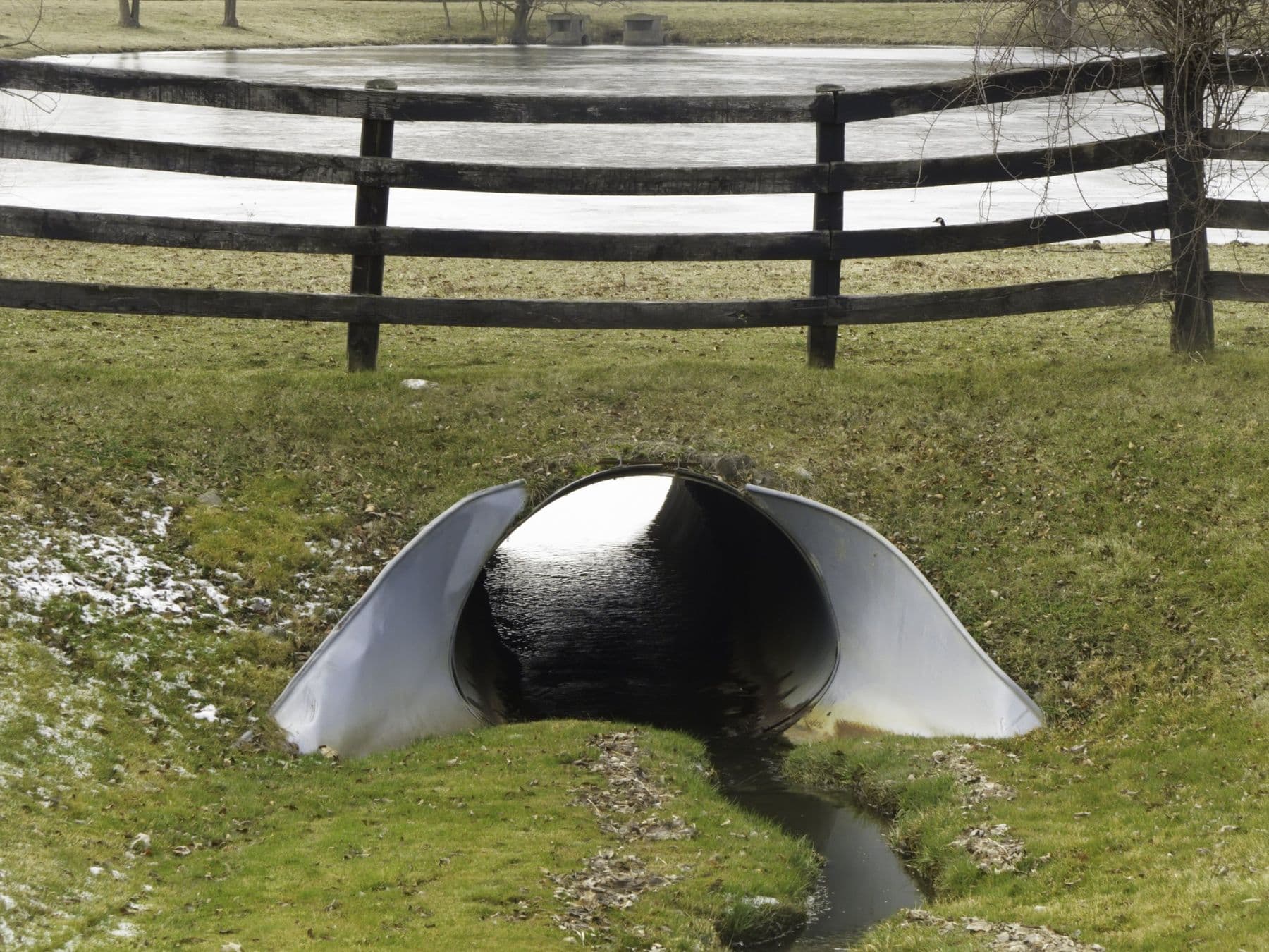 Drainage job site in East Texas