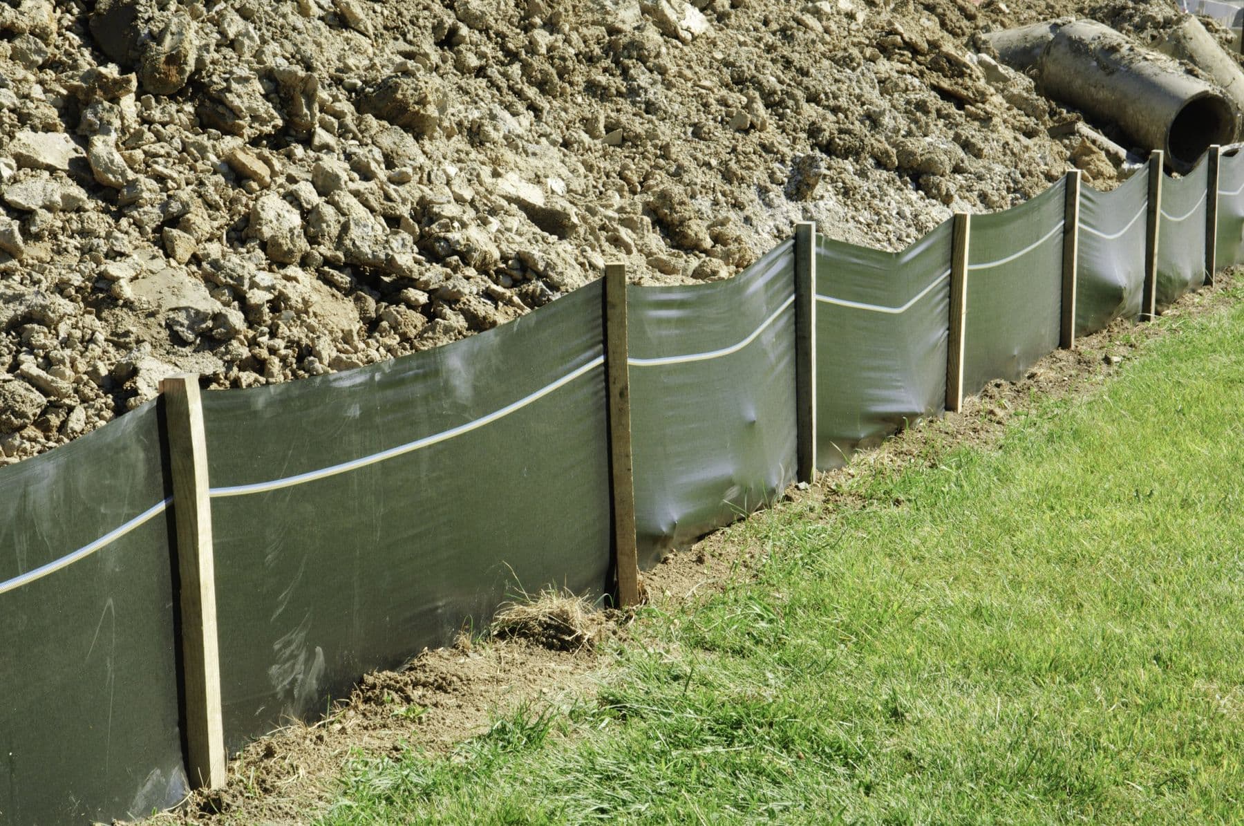 Erosion Control job site in East Texas