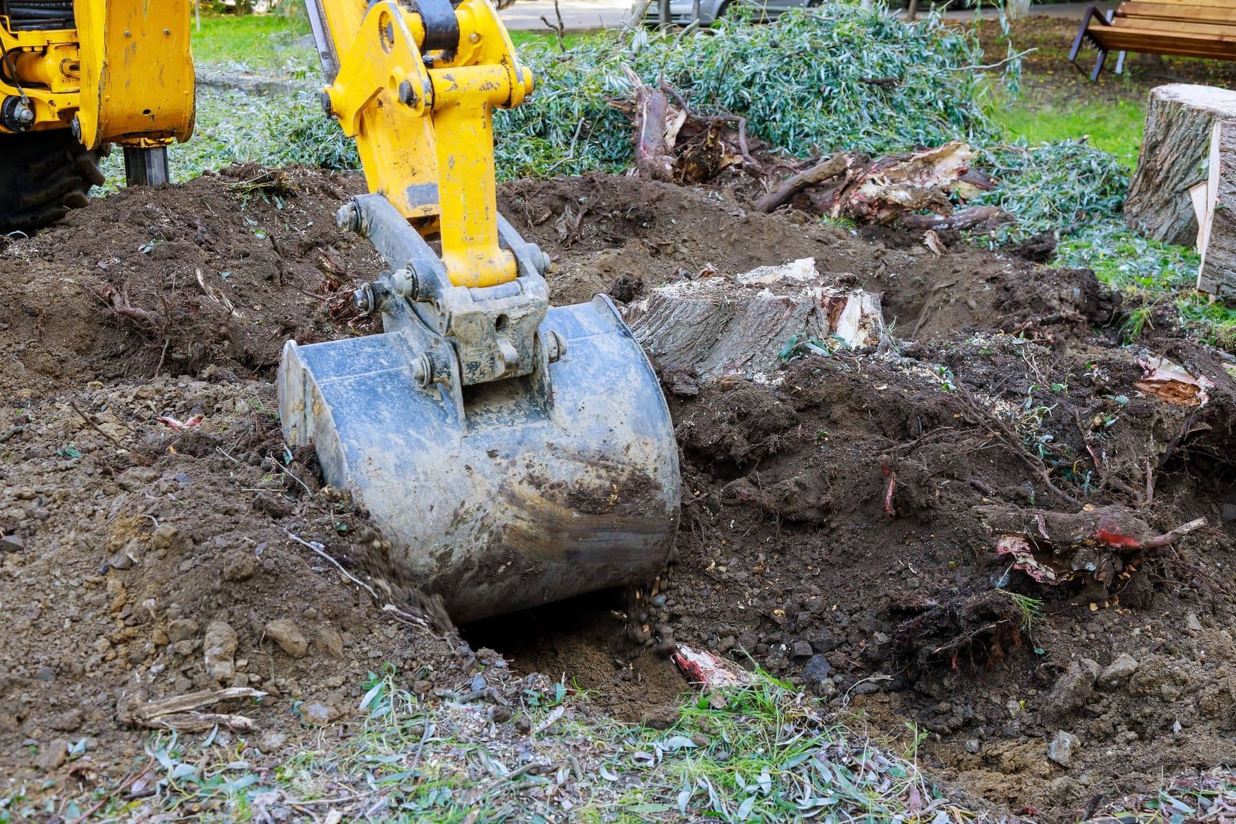 Excavation job site in East Texas