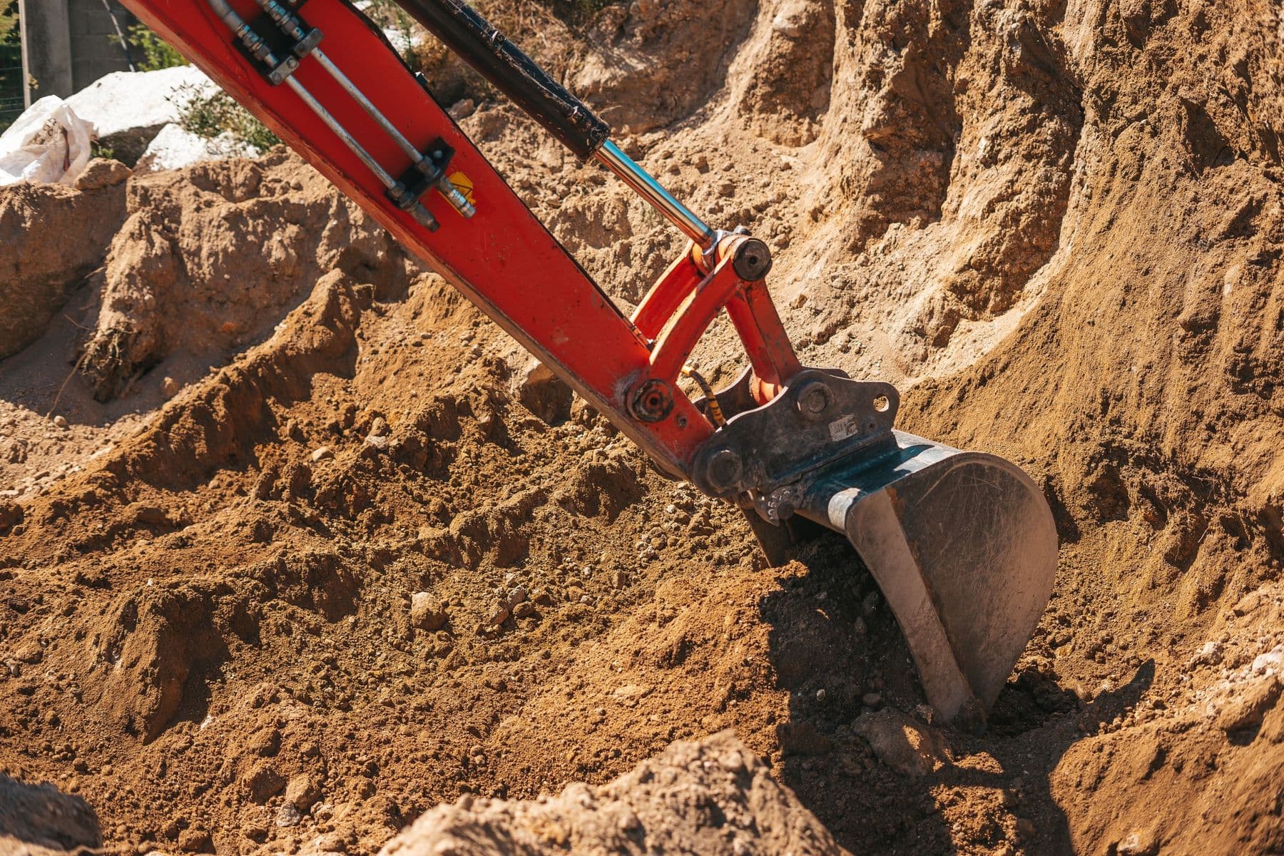 Excavation job site in East Texas