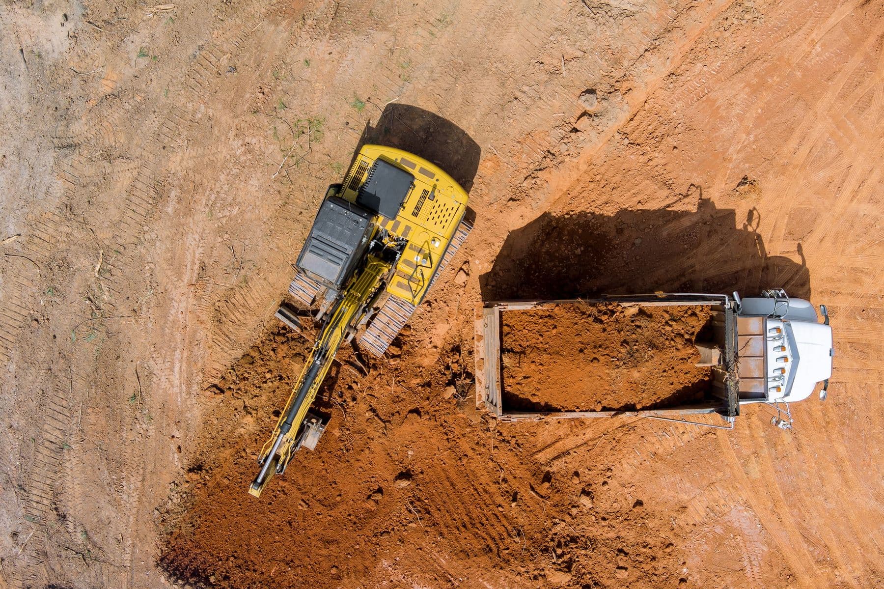 Excavation job site in East Texas