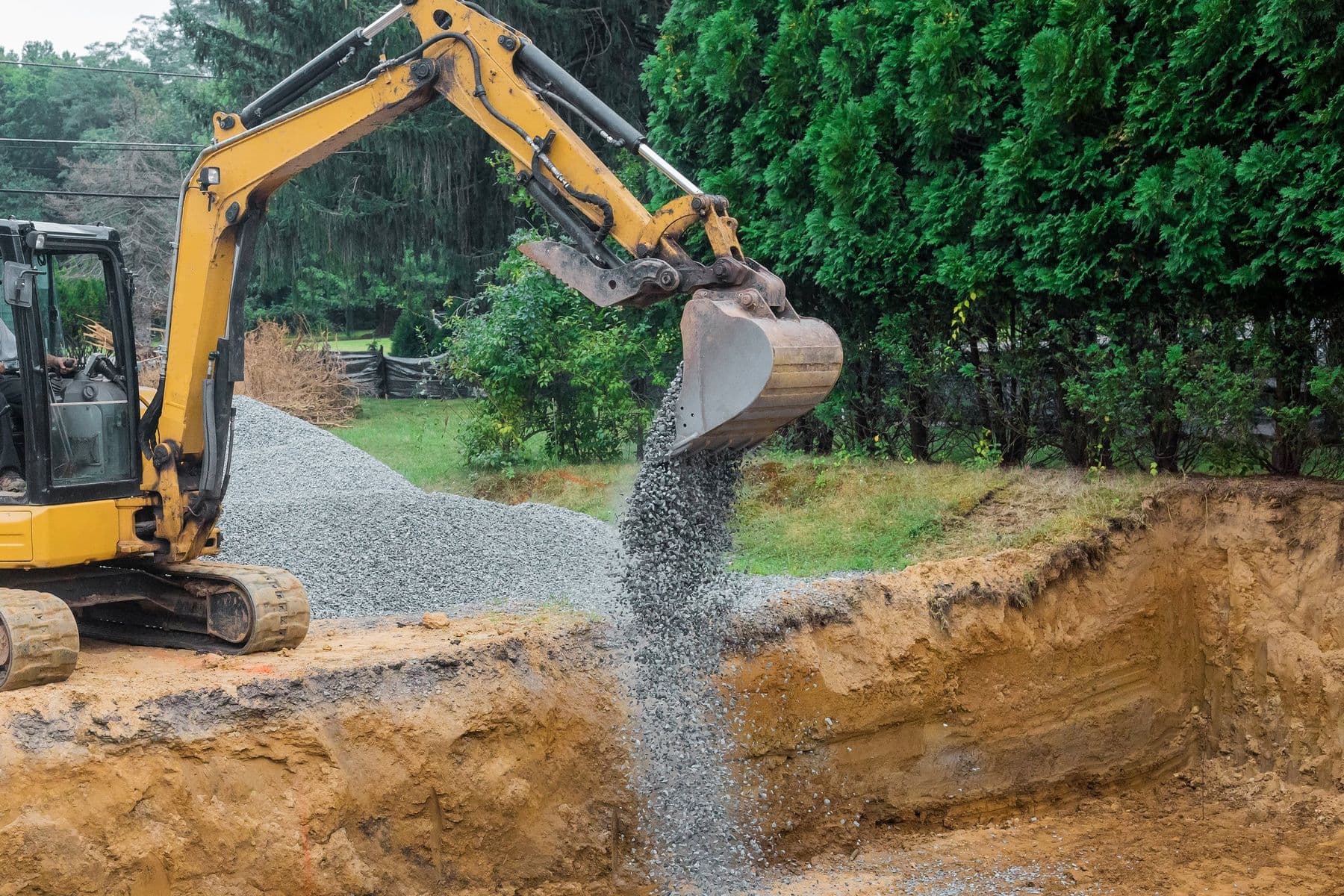 Excavation job site in East Texas