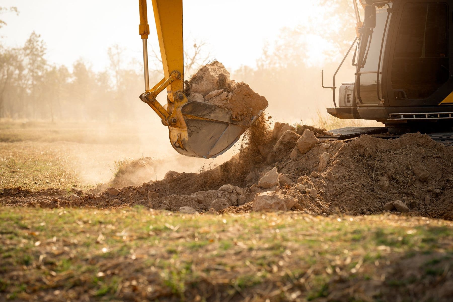 Rock Loading job site in East Texas